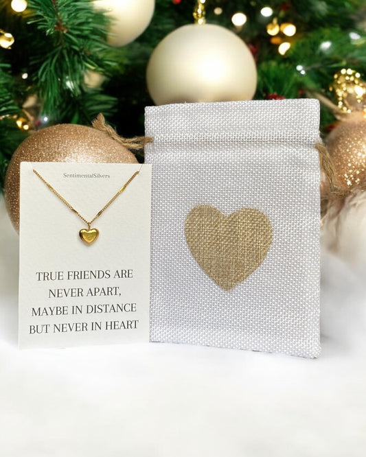 18K Gold Plated Dainty Heart Necklace