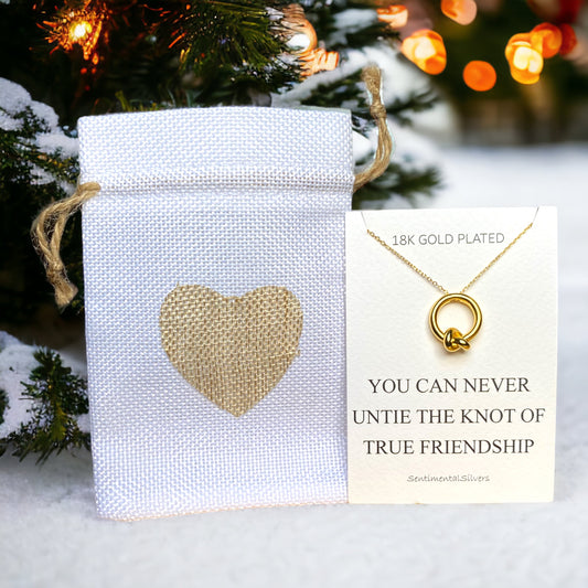 18K Gold Plated Friendship Knot Necklace