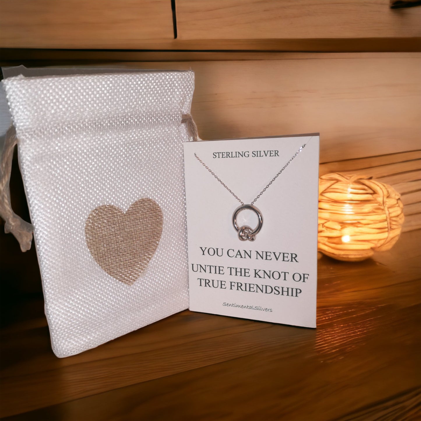 Sterling Silver Friendship Knot Necklace