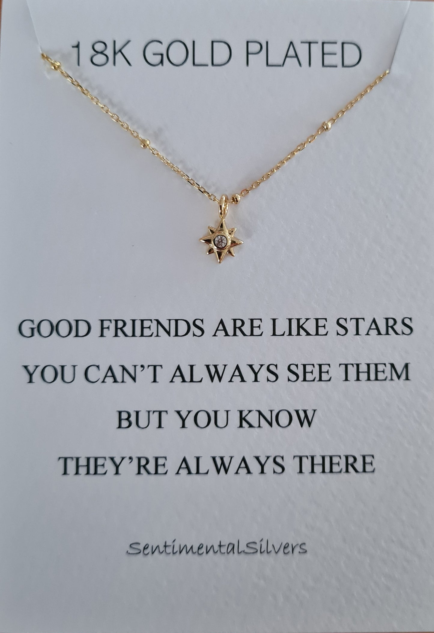 18K Gold Plated Star Necklace