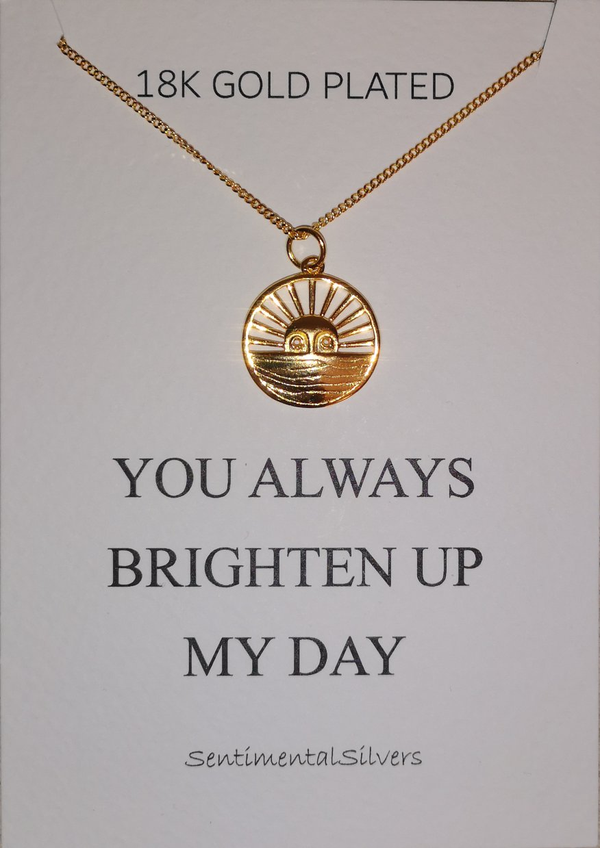 18K Gold Plated Sun Necklace