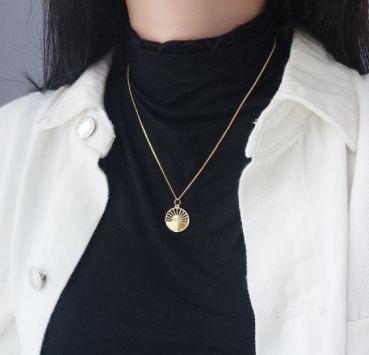 18K Gold Plated Sun Necklace