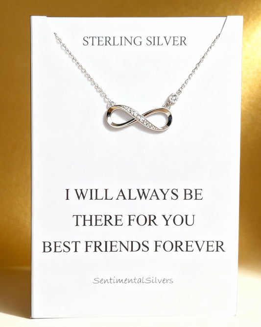 Sterling Silver Friends For Infinity Necklace